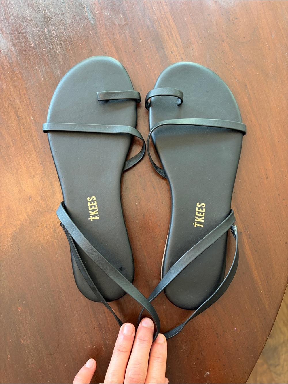 TKEES Black Mia Napa Women’s Sandals